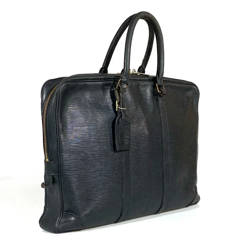 00450182# Louis Vuitton Business Bag Black Epi Noir - Picture 3 of 12